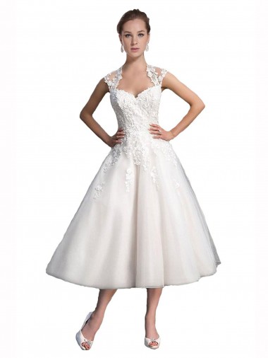 Acquistare Avorio Linea A Innamorato Tulle Pizzo Spiaggia Abiti da sposa