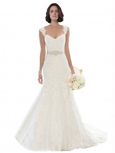 Acquistare Bianco Stile sirena Pizzo Spiaggia Abiti da sposa